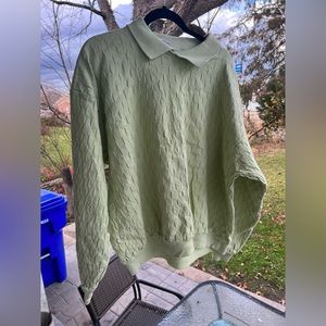 long sleeve green top